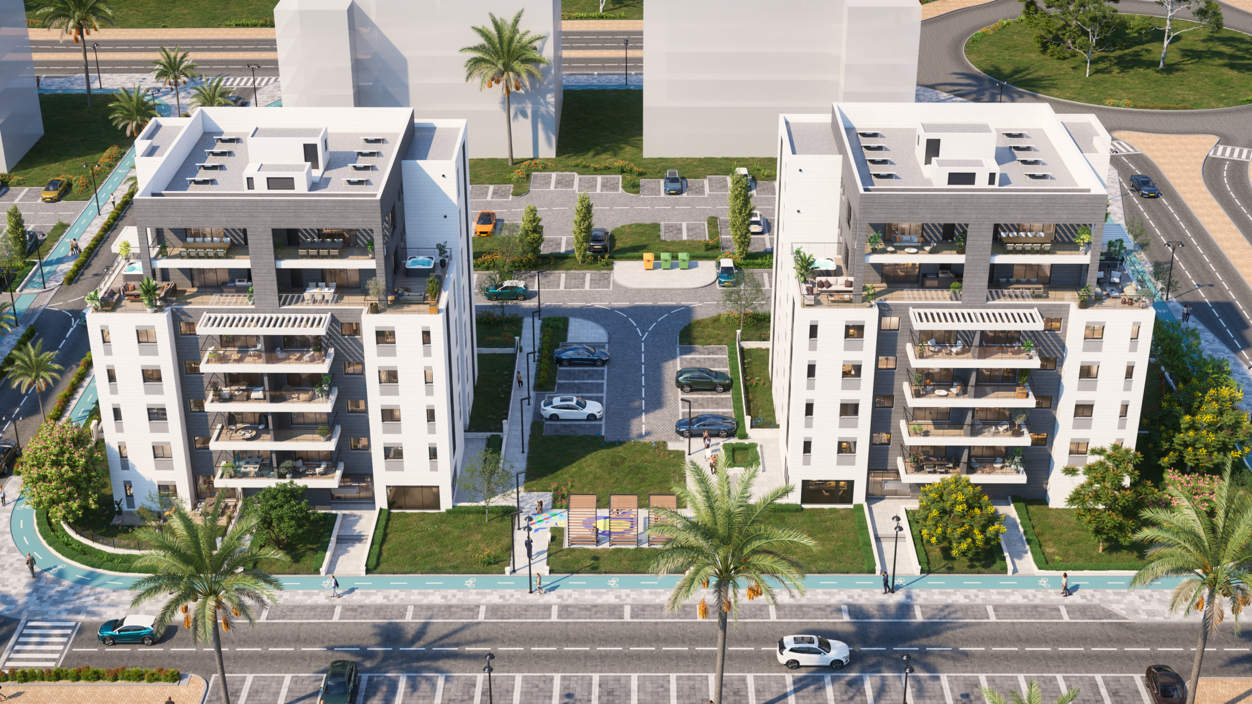 Between - הדמיית חוץ - שכונת אפיקי הנחל באופקים